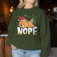 Christmas Chow Chow Nope Lazy Dog Boys Girls Clothing Women Sweatshirt Unique Gifts