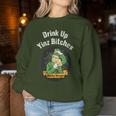 Drink Up Yinz Bitches Novelty Drinking Christmas Women Sweatshirt Unique Gifts