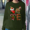 Horse Christmas Lights Led Santa Hat Christmas Women Sweatshirt Personalized Gifts