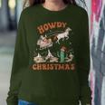 Howdy Christmas Vintage Rodeo Cowboy Santa Western Horse Women Sweatshirt Funny Gifts