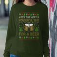 It's The Most Wonderful Time For A Beer Santa Ugly Christmas Women Sweatshirt Funny Gifts