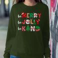 Be Merry Be Jolly Be Kind Merry Christmas Teacher Xmas Pjs Women Sweatshirt Unique Gifts