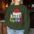 Nanny Claus Xmas Family Matching Grandma Christmas Women Sweatshirt Funny Gifts