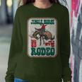 Retro Groovy Jingle Horse Rodeo Christmas Western Cowboy Women Sweatshirt Unique Gifts