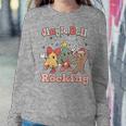 Retro Groovy Jingle Rock Bell Merry Christmas Hippie Outfit Women Sweatshirt Unique Gifts