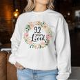 92 Years Loved 92 Year Old Floral 92Nd Birthday Women Sweatshirt Unique Gifts