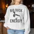 Big Duck Energy Retro Vintage Style Duck Meme Women Sweatshirt Unique Gifts