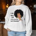Black Queen Lady Curly Natural Afro African American Women Sweatshirt Unique Gifts
