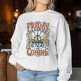 Boho Christian Easter Friday Is Good Sunday Is Coming Women Sweatshirt Unique Gifts