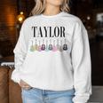 Boy Girl Groovy Taylor Personalized Name Birthday Bday Women Sweatshirt Personalized Gifts
