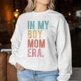 In My Boy Mom Era Retro Vintage Humor Women Sweatshirt Funny Gifts