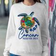Cancun Sea Turtle Mexico Family Vacation 2023 Group Women Sweatshirt Funny Gifts