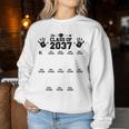 Class Of 2037 Grow With Me Handprint Pre-K 12Th Grade Women Sweatshirt Unique Gifts