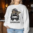 Cool SHIT Show Supervisor Hilarious Vintage For Adults Women Sweatshirt Unique Gifts