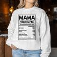 Damen Mama Nährwerte Tabelle X Muttertag Lustig Muttertagsgeschenk Sweatshirt Frauen Lustige Geschenke