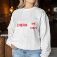 Damen Zwillingsmama Die Chefin Zwillinge Jungs Zwillings-Mama Sweatshirt Frauen Lustige Geschenke