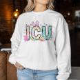 Easter Icu Nurse Bunny Spring Intensive Care Unit Nurse Women Sweatshirt Unique Gifts