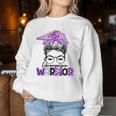 Fibromyalgia Awareness Messy Bun Women Women Sweatshirt Unique Gifts