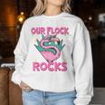 Our Flock Rocks Flamingo Matching Family Vacation Group Women Sweatshirt Unique Gifts