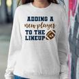 Football Pregnancy Announcement Fall Baby Reveal Women Sweatshirt Unique Gifts