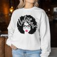 Afro Diva Pink Lips Melanin Black Girl Magic Unbothered Women Sweatshirt Unique Gifts