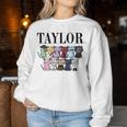 Girl Retro Taylor First Name Personalized Groovy Birthday Women Sweatshirt Unique Gifts