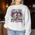 Girls Trip New Orleans 2024 Mardi Gras High Heels Women Sweatshirt Personalized Gifts