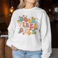Good Vibes Only Peace Sign Love 60S 70S Retro Groovy Hippie Women Sweatshirt Funny Gifts