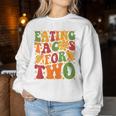 Groovy Pregnant Mom Pregnancy Eating Tacos For Two Women Sweatshirt Funny Gifts