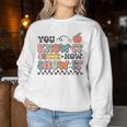 Groovy State Testing Day Teacher You Know It Now Show It Women Sweatshirt Unique Gifts