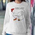 Guess Who Chicken Poo Guess What Chicken Butt Women Sweatshirt Unique Gifts