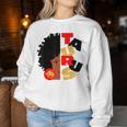 Half Face Taurus Black Queen Birthday Zodiac Curly Hair Women Sweatshirt Unique Gifts