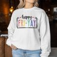 Happy Fri-Yay Friday Lovers Fun Teacher Tgif Women Sweatshirt Unique Gifts