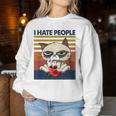 I Hate People VintageI Hate People Cat Coffee Women Sweatshirt Unique Gifts