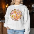 Hippie Imagine Living Life In Peace Sign Mushroom Retro 70S Women Sweatshirt Unique Gifts