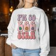 I'm So Egg-Stra Cute Bunny Egg Hunt Retro Groovy Easter Day Women Sweatshirt Unique Gifts