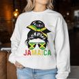 Jamaican Flag Jamaican Clothing Jamaica Messy Bun Jamaica Women Sweatshirt Unique Gifts