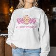 Kinder Future Motorradfahrer Wie Papa Schachbrettmuster Ankündigung Schwangerschaft Mädchen Sweatshirt Frauen Lustige Geschenke