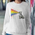 Kitten Rainbow Vomit Rainbow Cat Women Sweatshirt Unique Gifts