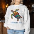 Longboat Key Fl Florida Souvenir Vintage Tribal Sea Turtle Women Sweatshirt Unique Gifts
