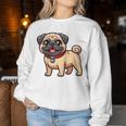 Lustiger Mops Hund Niedlicher Mops Mama Mops Papa Lustiger Mops Raglan Sweatshirt Frauen Lustige Geschenke