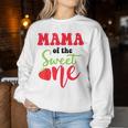 Mama Of The Sweet One Strawberry Summer First Birthday Women Sweatshirt Unique Gifts