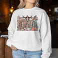 Mama Western Country Cow Skull Cowhide Mom Hippies Mama Women Sweatshirt Unique Gifts