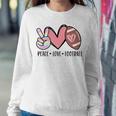 Peace Love Football Cute For N Girls Toddler Women Sweatshirt Unique Gifts