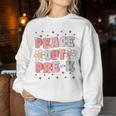 Peace Out Pre-K Cute Groovy Last Day Of Preschool Graduation Women Sweatshirt Unique Gifts