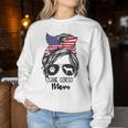 Proud Cane Corso Mom Messy Bun 4Th Of July Cane Corso Mom Women Sweatshirt Personalized Gifts