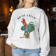 Retro Oo-De-Lally Singing Rooster Vintage Guitar Chicken Women Sweatshirt Personalized Gifts