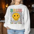 State Testing Day Teacher Groovy Smile Bruh You Got This Women Sweatshirt Unique Gifts