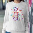 Taylor Girl First Name Personalized Groovy Women Sweatshirt Personalized Gifts
