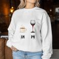 How I Tell Time Coffee And Wine Women Sweatshirt Unique Gifts